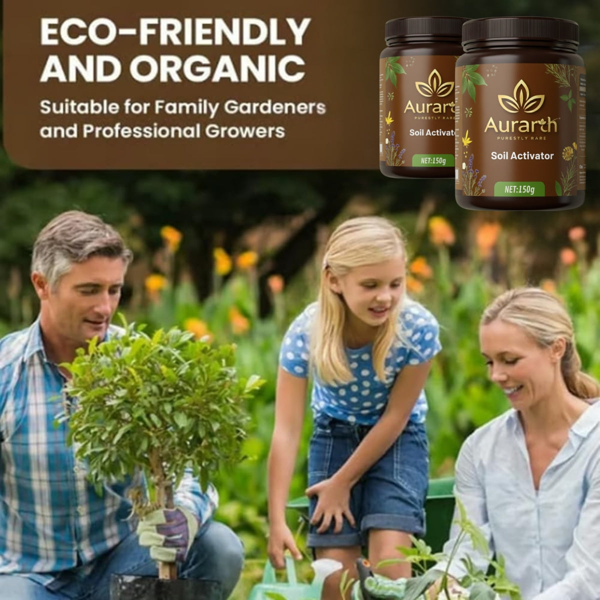(Pack of 2) Soil Activated Treasure – Organic Soil Activator to Loosen Hard Soil, Boost Root Growth & Make Plants Healthy