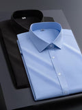 2pcs Set Men'S Long Sleeve Shirts Stretch Business Professional Formal (SKU-2S-05)