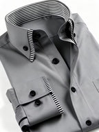 Men Full Sleeve Grey Casual Shirt (SKU-014)