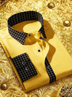 Men Full Sleeve Yellow Casual Shirt (SKU-006)
