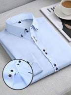 Men Full Sleeve Blue Casual Shirt (SKU-025)