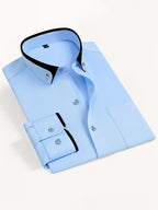 Men Full Sleeve Blue Casual Shirt (SKU-002)