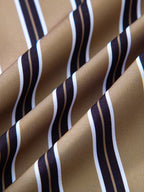 Men Full Sleeve Brown Striped Casual Shirt (SKU-038)