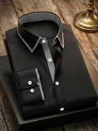 Men Full Sleeve Black Casual Shirt (SKU-032)