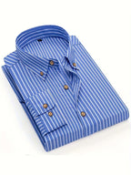 Men Full Sleeve Blue Casual Shirt (SKU-003)