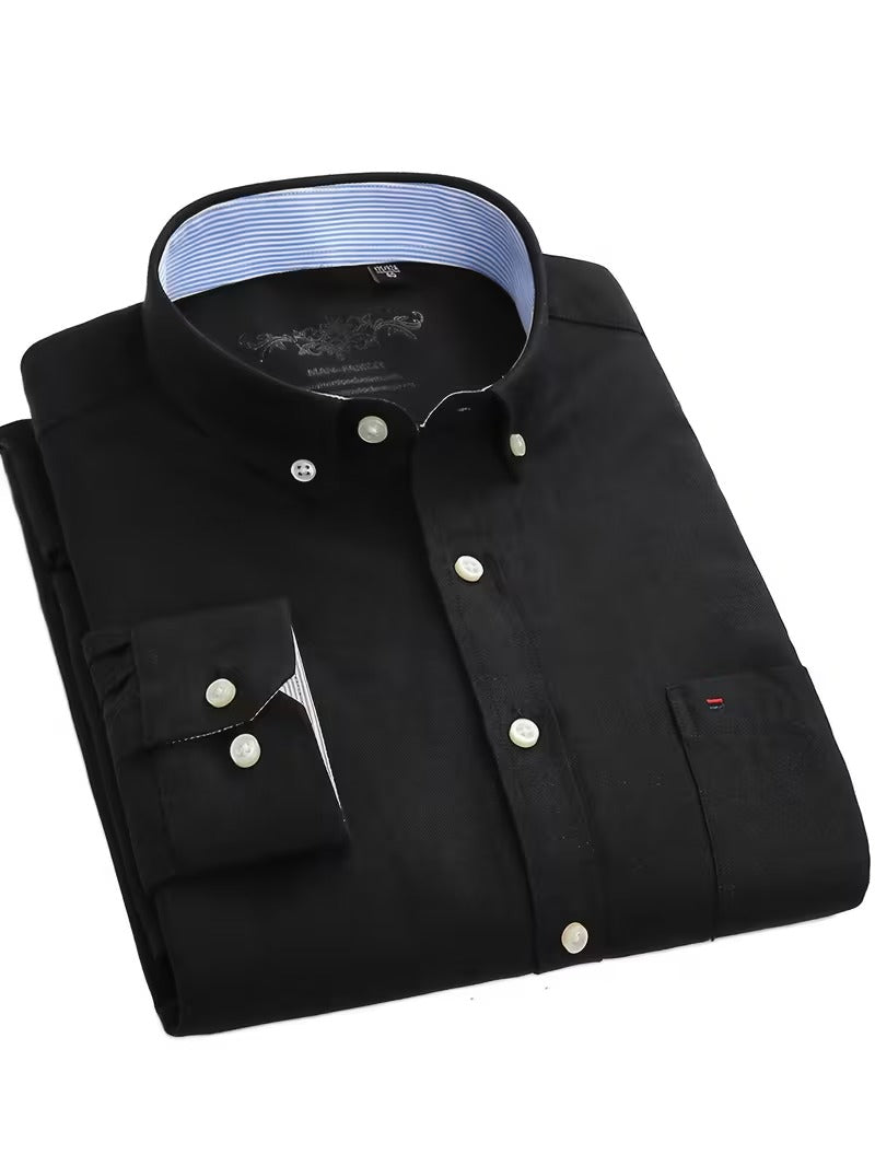 Two-pc Oxford Shirt, Solid Color (SKU-2S-12)