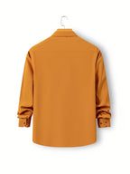 Men Full Sleeve Orange Casual Shirt (SKU-018)