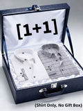 Two-Piece Men'S Plaid Fashion Shirt, Long-Sleeved Shirt (SKU-2S-25)