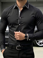 Men Full Sleeve Black Casual Shirt (SKU-032)