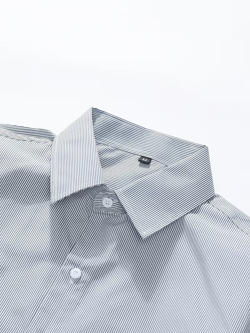 Two-Pc Men'S Short-Sleeved Striped Shirts (SKU-2S-33)