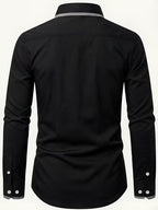 Men Full Sleeve Black Casual Shirt (SKU-032)