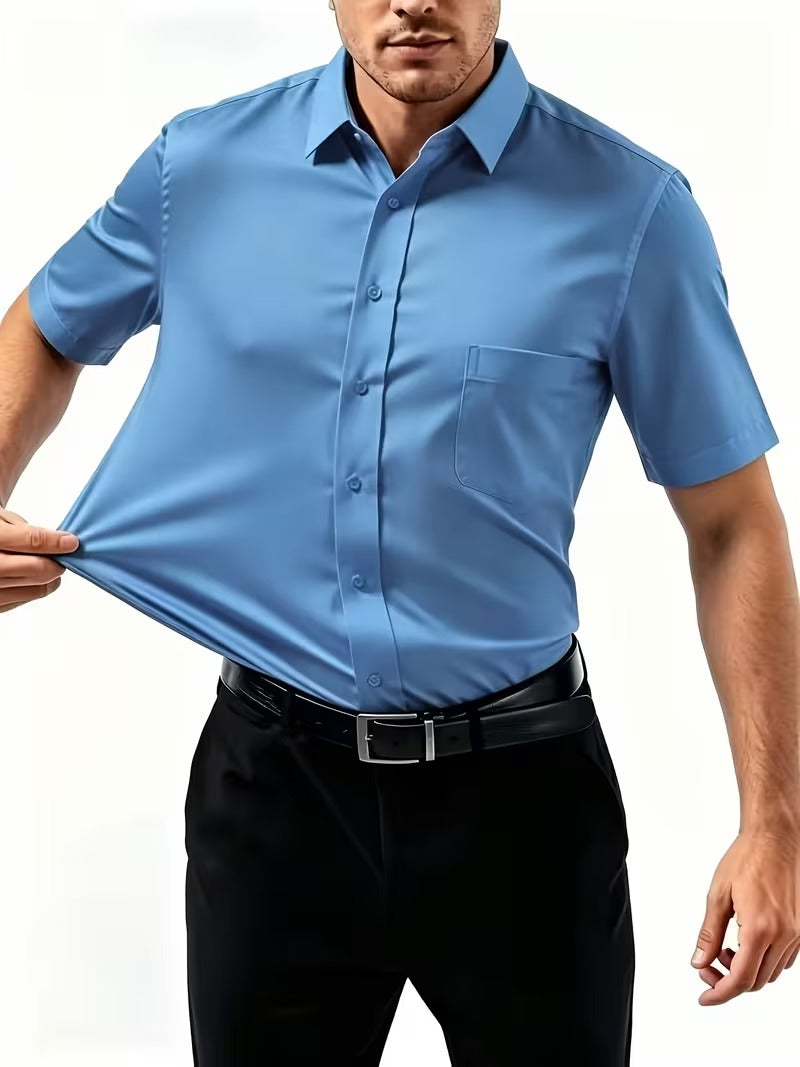 2-pc Casual Shirt Set, Short Sleeve And Button- Style in Checkered Prints (SKU-2S-36)