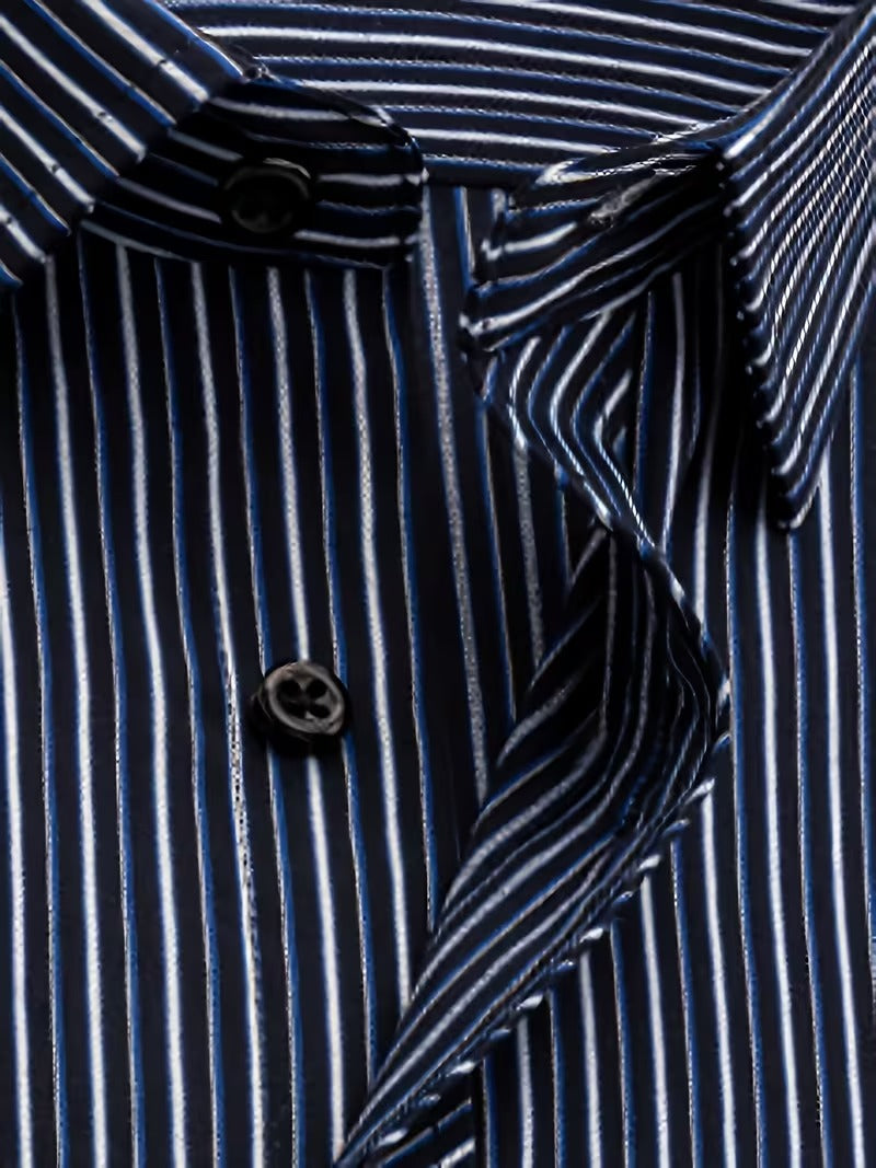 Men'S Striped Shirt Two-Piece Set (SKU-2S-45)
