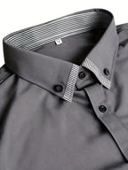 Men Full Sleeve Grey Casual Shirt (SKU-014)