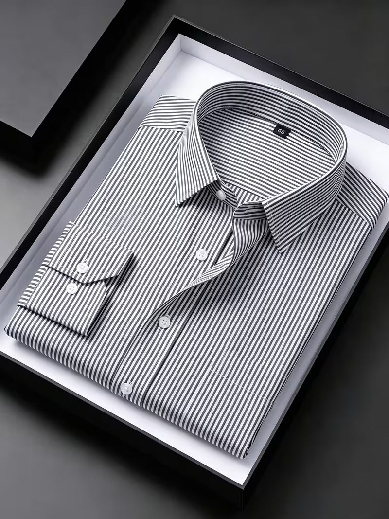 Men'S Striped Shirt Two-Piece Set (SKU-2S-45)
