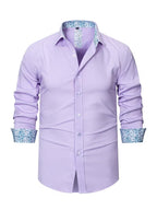 Men Full Sleeve Purple Casual Shirt (SKU-028)
