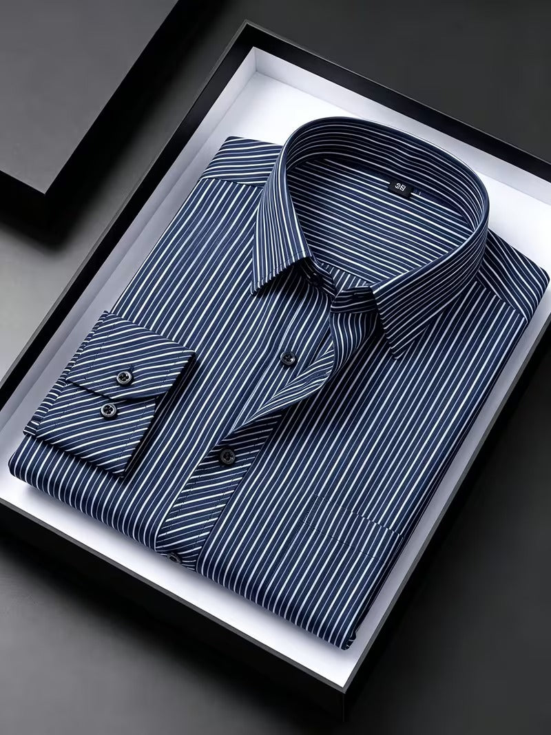 Men'S Striped Shirt Two-Piece Set (SKU-2S-45)