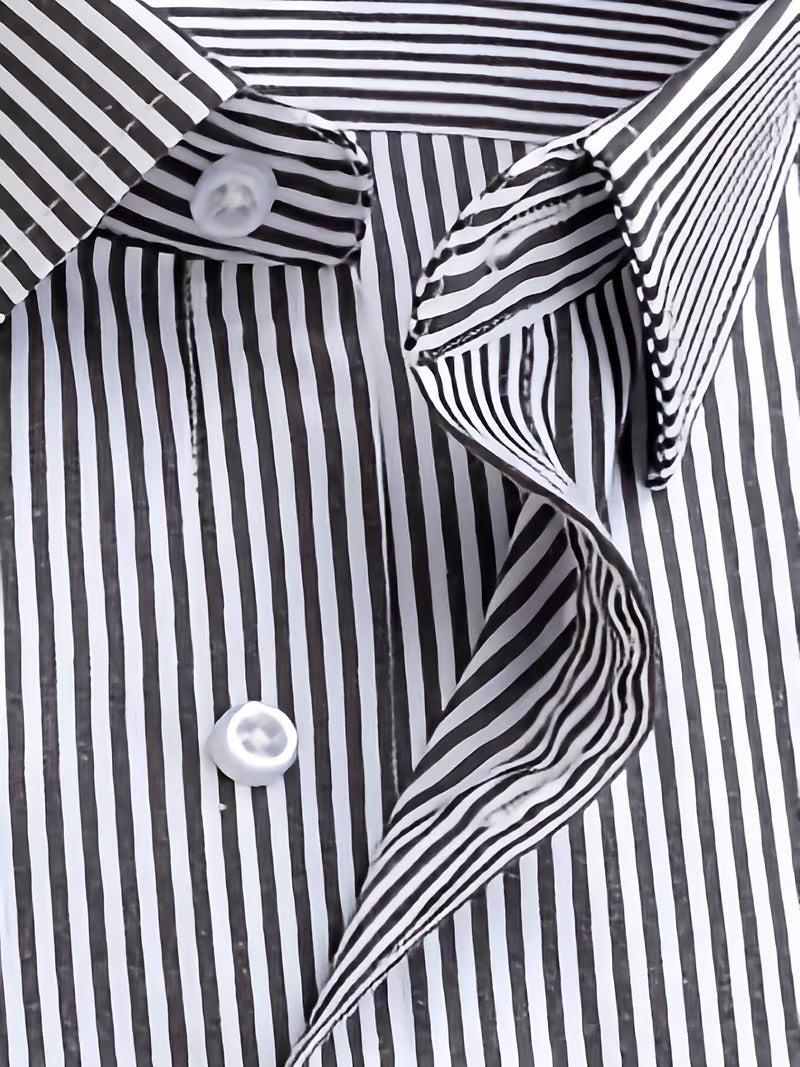 Men'S Striped Shirt Two-Piece Set (SKU-2S-45)