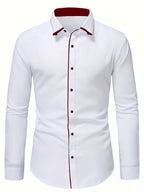 Men Full Sleeve White Casual Shirt (SKU-029)