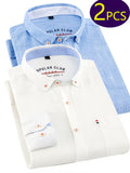 2pcs Long Sleeve Shirts, Men's Business Dress Shirts (SKU-2S-17)