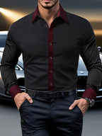 Men Full Sleeve Red and Black Casual Shirt (SKU-020)