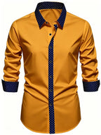 Men Full Sleeve Yellow Casual Shirt (SKU-013)