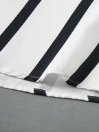 Men Full Sleeve White Black Striped Casual Shirt (SKU-036)