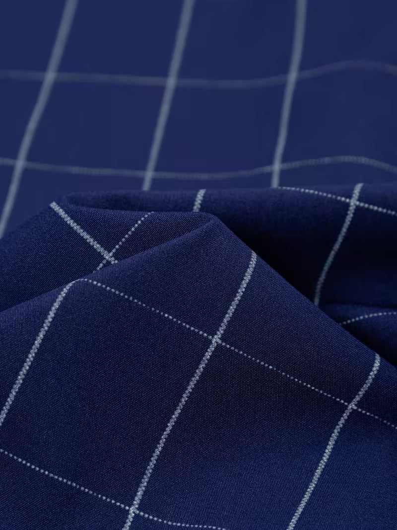 2pcs Men'S Business Elegant Long Sleeve Checkered Shirts (SKU-2S-48)