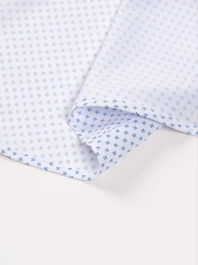 New Men'S Floral Long Sleeve Shirt with Diamond Buttons (SKU-2S-30)