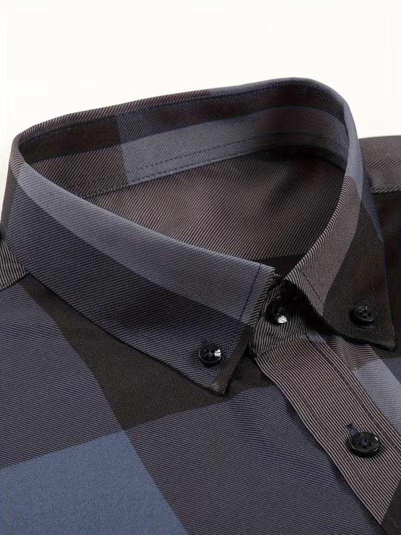 Men Full Sleeve Blue Check Casual Shirt (SKU-030)