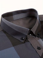 Men Full Sleeve Blue Check Casual Shirt (SKU-030)