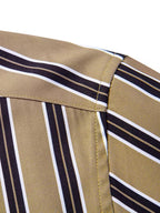 Men Full Sleeve Brown Striped Casual Shirt (SKU-038)