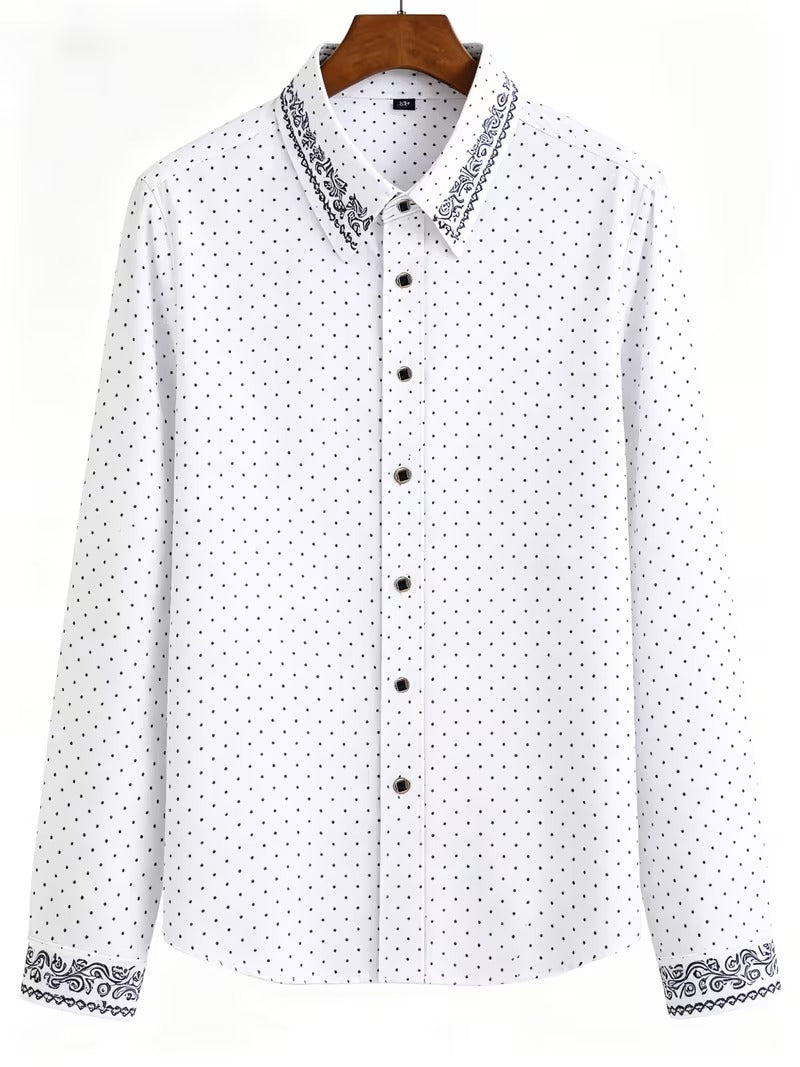 Two-Piece Men'S Plaid Fashion Shirt, Long-Sleeved Shirt (SKU-2S-25)