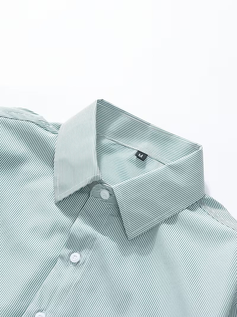 Two-Pc Men'S Short-Sleeved Striped Shirts (SKU-2S-33)