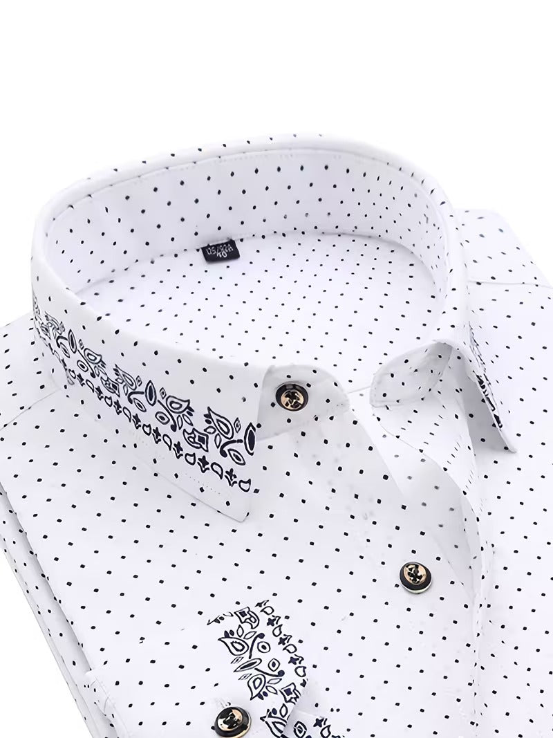 Two-Piece Men'S Plaid Fashion Shirt, Long-Sleeved Shirt (SKU-2S-25)