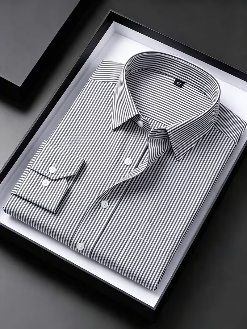 Two-Piece Set of Men'S Striped Shirts for Spring (SKU-2S-02)