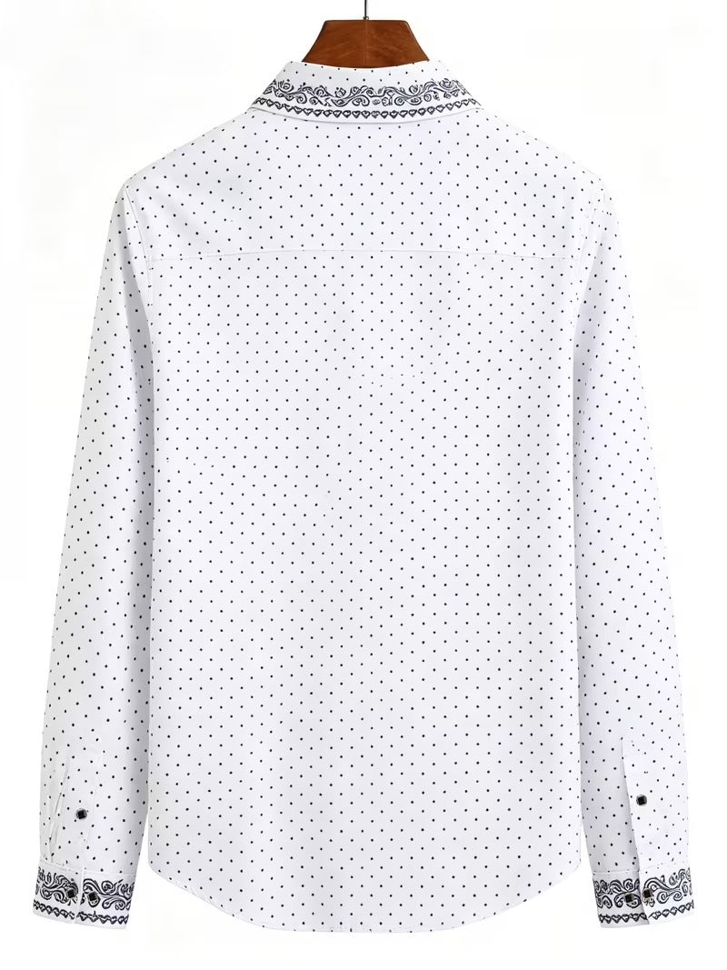 Two-Piece Men'S Plaid Fashion Shirt, Long-Sleeved Shirt (SKU-2S-25)