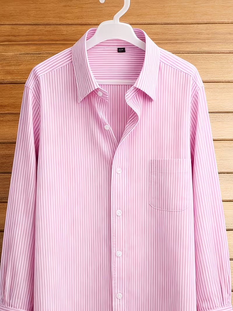 Two-Piece Set of Men'S Striped Shirts for Spring (SKU-2S-02)