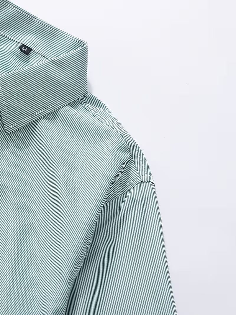 Two-Pc Men'S Short-Sleeved Striped Shirts (SKU-2S-33)