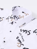 Men Full Sleeve White Casual Shirt (SKU-007)