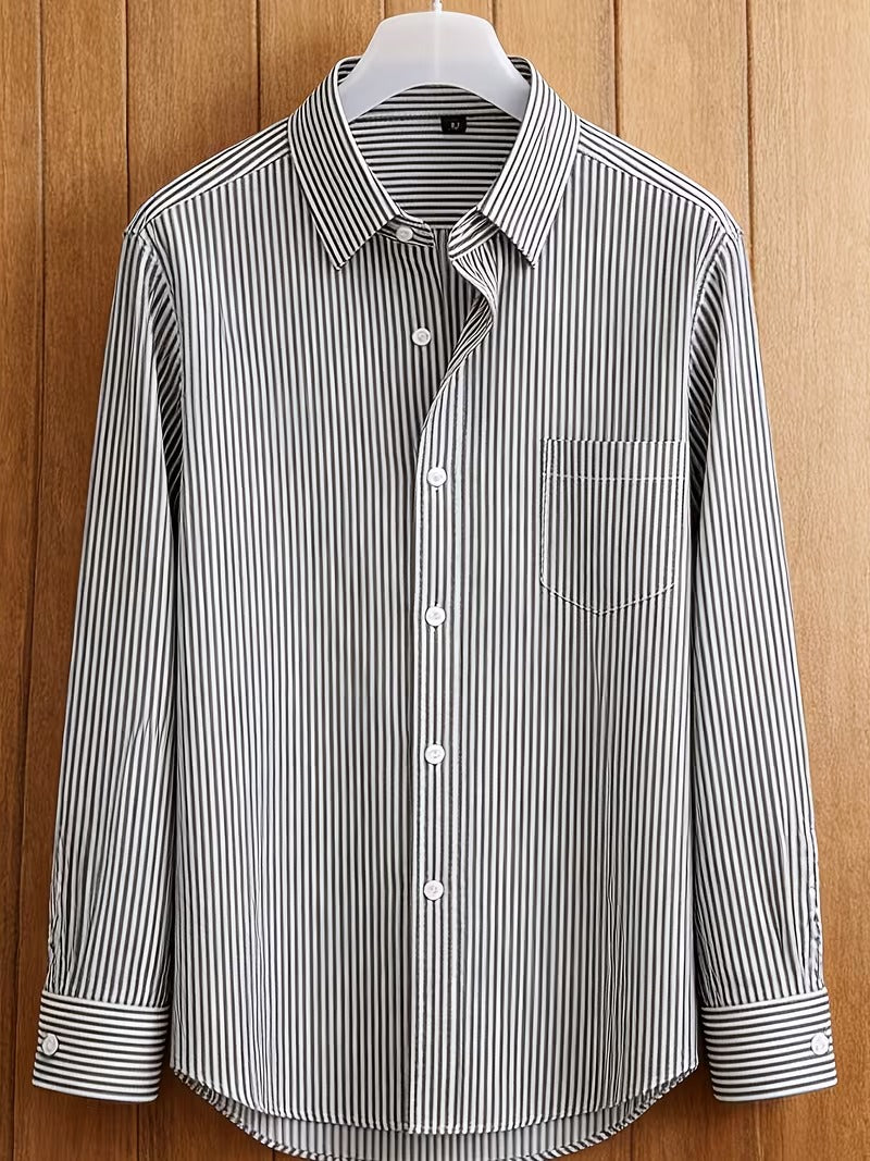 Two-Piece Set of Men'S Striped Shirts for Spring (SKU-2S-02)