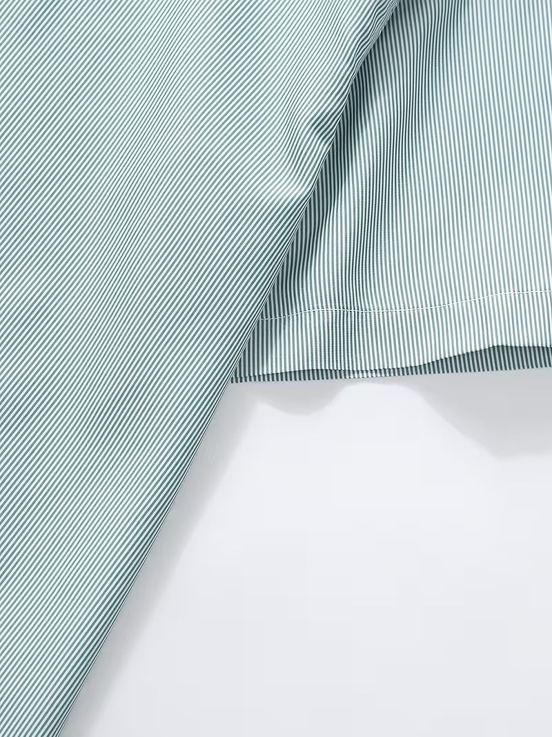 Two-Pc Men'S Short-Sleeved Striped Shirts (SKU-2S-33)
