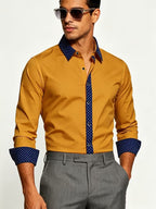 Men Full Sleeve Yellow Casual Shirt (SKU-013)