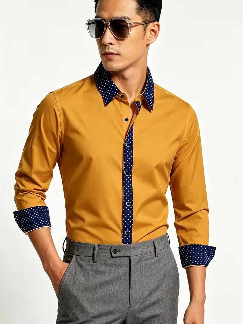 Men Full Sleeve Yellow Casual Shirt (SKU-013)
