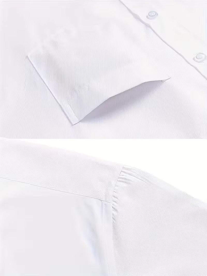 Two-Piece Solid Color Button- Shirt (SKU-2S-39)