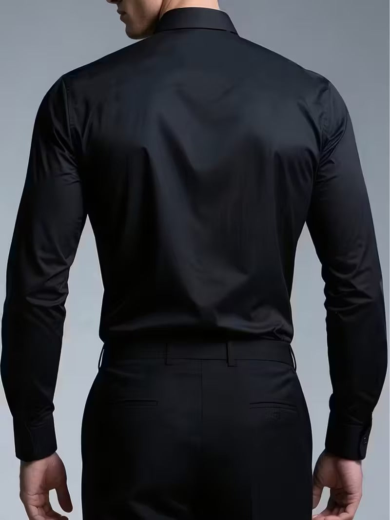 2pcs Men's Solid Color Dress Shirts, Business Casual (SKU-2S-03)