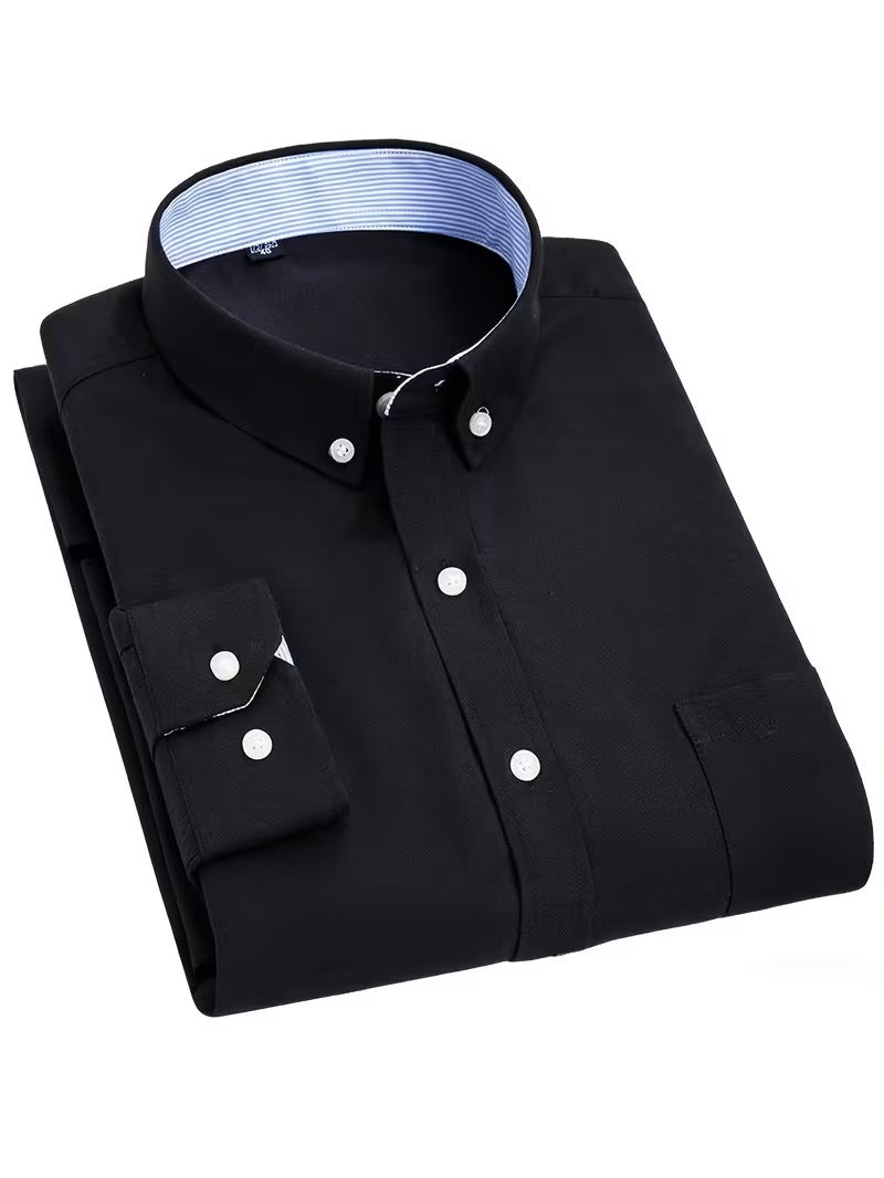 2pcs New Oxford Shirt, Wrinkle-Free Long Sleeve (SKU-2S-26)