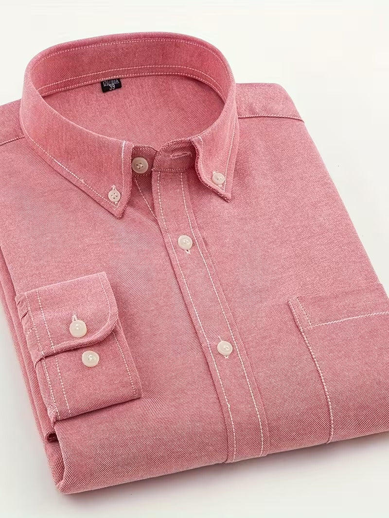 2pcs Set Classic Oxford Cloth Long Sleeve Shirt (SKU-2S-34)