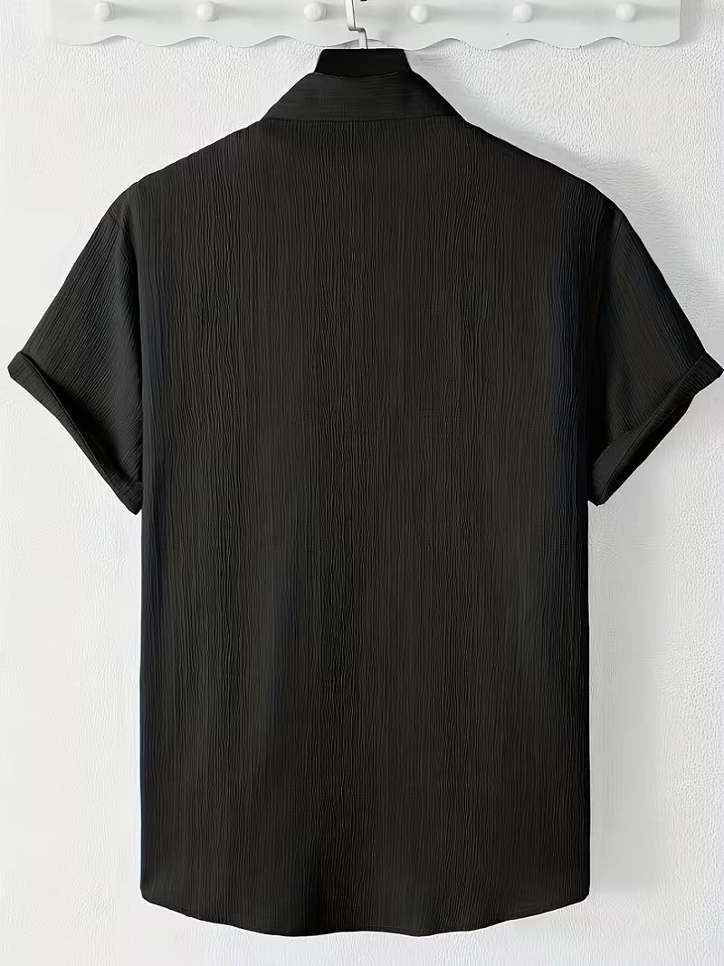 Men'S 3-pc Short Sleeve Button- Shirts, Casual Lightweight Textured Summer Shirts