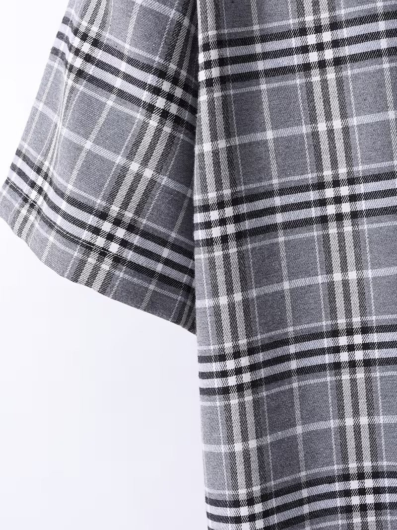 Men's 2pcs Casual Plaid Shirt Set, Mixed Plaid Patterns (SKU-2S-22)